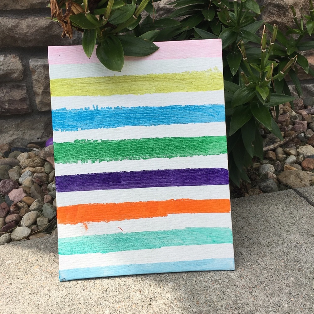 Stripes glitter painting ✨